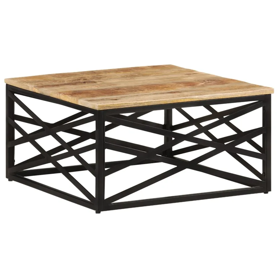 Table basse 68x68x35 cm Bois de manguier massif - 8