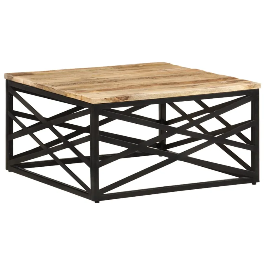 Table basse 68x68x35 cm Bois de manguier massif - 9
