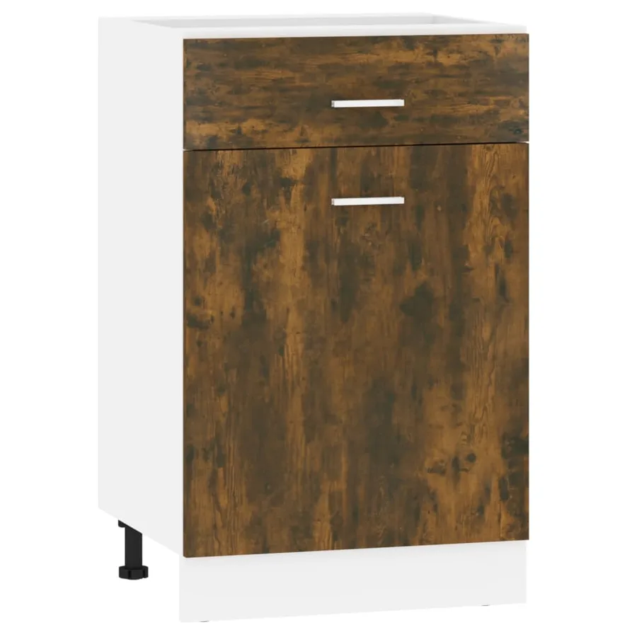 Armoire à tiroirs "Lyon" Chêne fumé 50 x 46 x 81,5 cm Bois d'ingénierie - 2