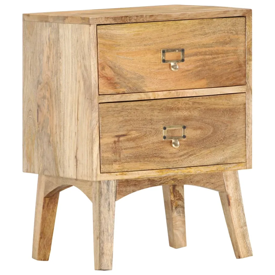 Table de chevet 40x35x55 cm Bois de manguier solide - 10