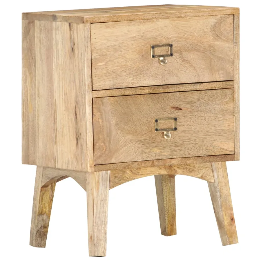 Table de chevet 40x35x55 cm Bois de manguier solide - 11