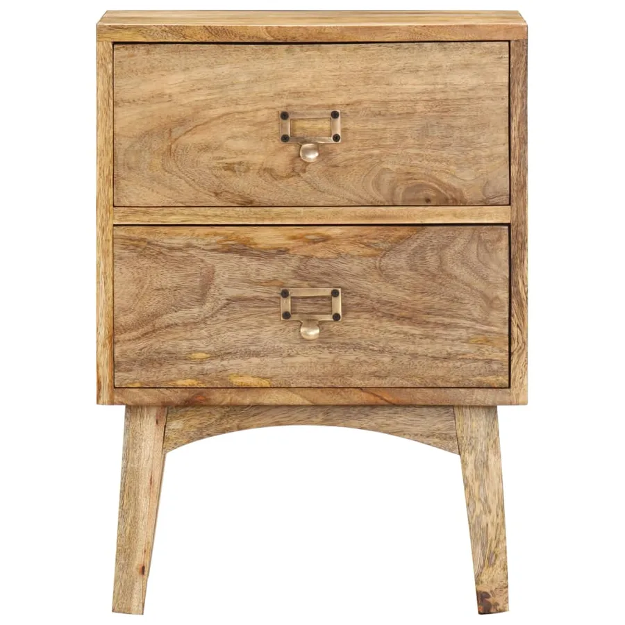 Table de chevet 40x35x55 cm Bois de manguier solide - 2
