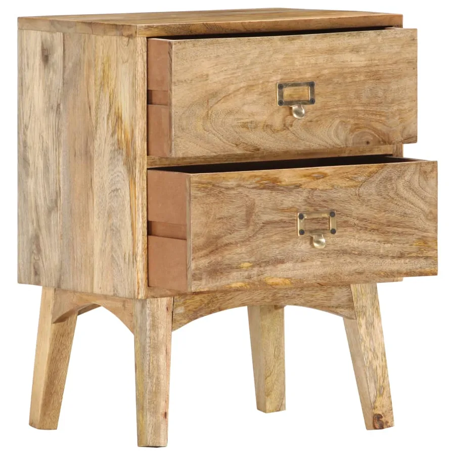 Table de chevet 40x35x55 cm Bois de manguier solide - 3