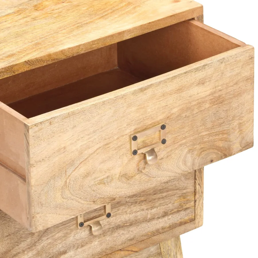 Table de chevet 40x35x55 cm Bois de manguier solide - 6