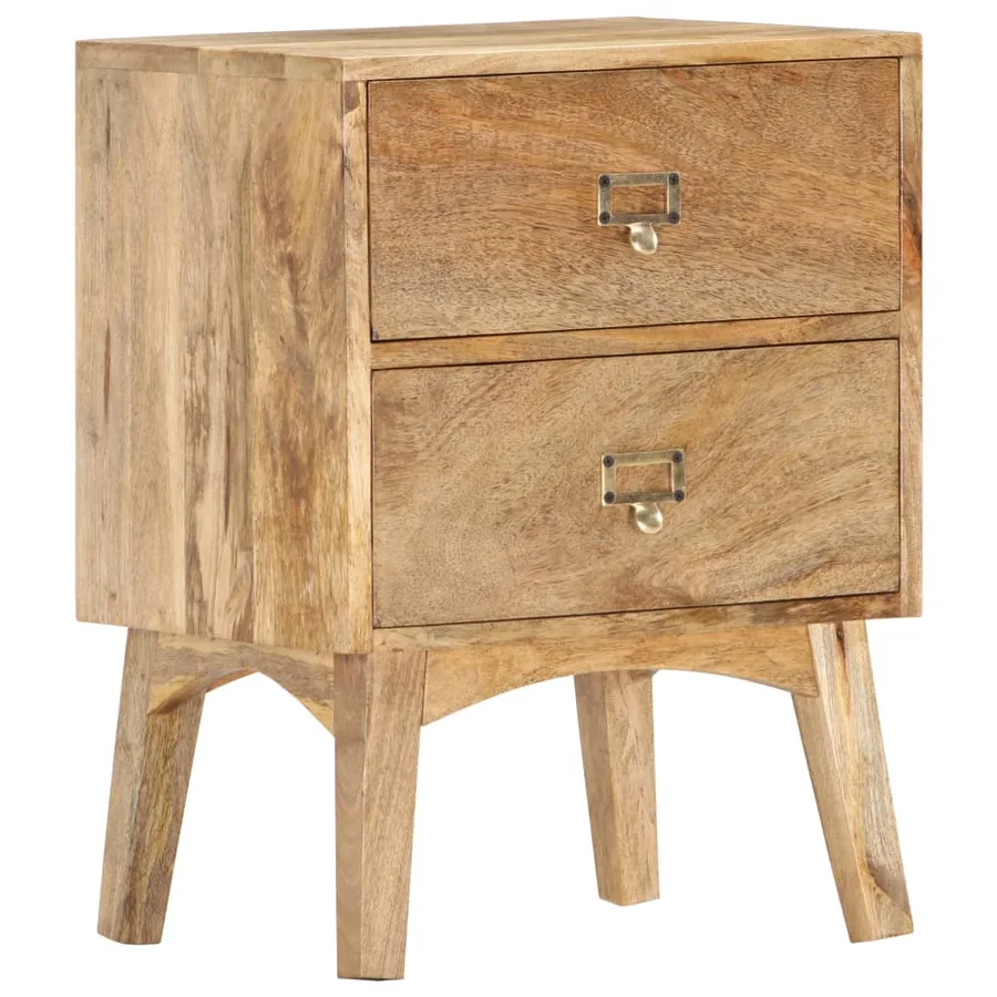 Table de chevet 40x35x55 cm Bois de manguier solide - 8