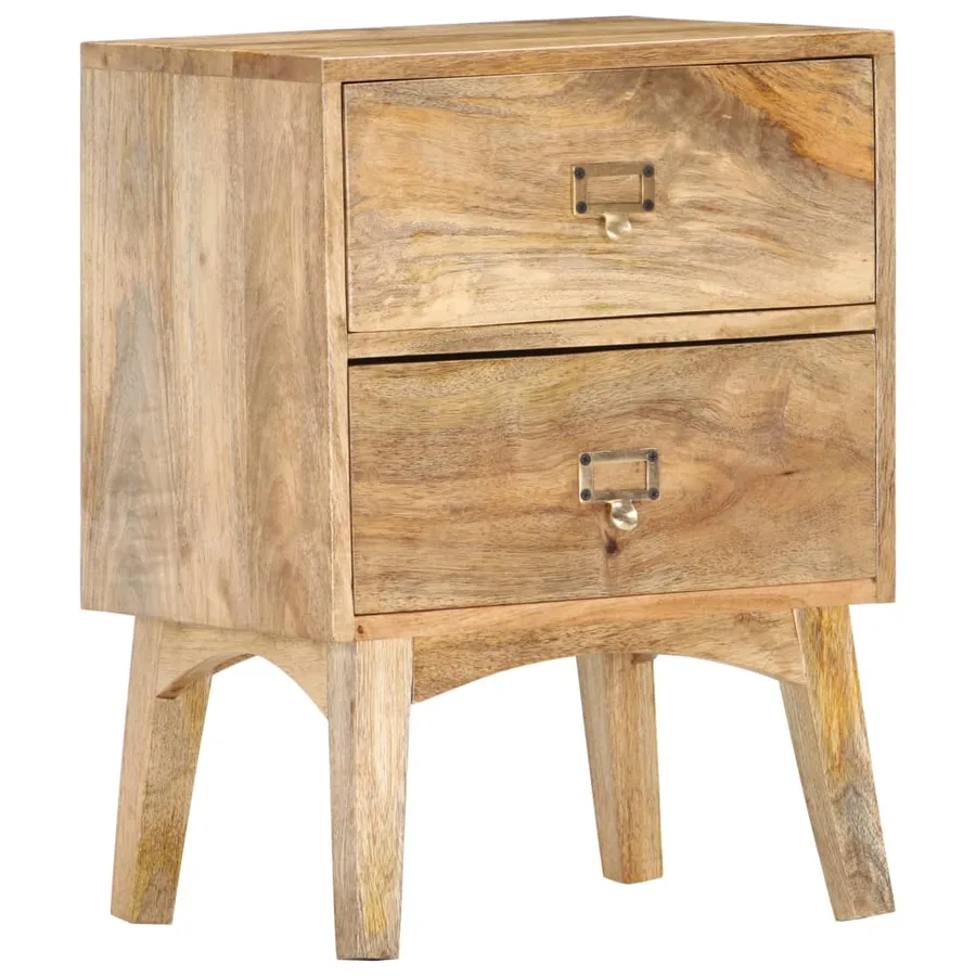 Table de chevet 40x35x55 cm Bois de manguier solide - 9