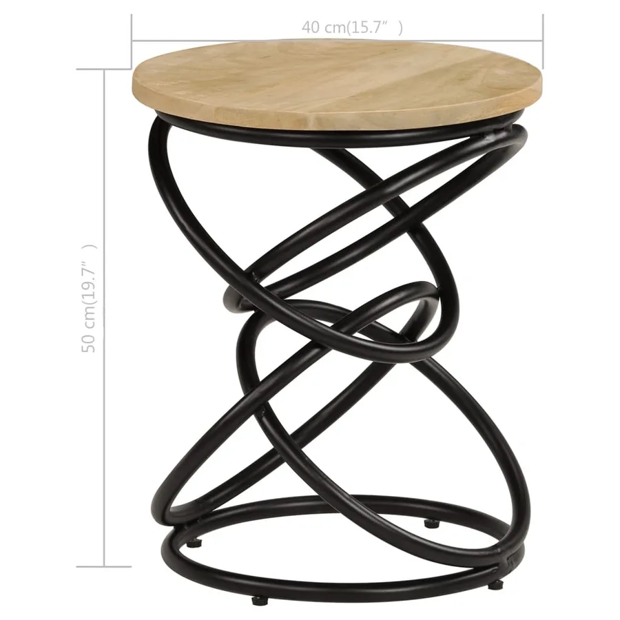 Table d'appoint Bois de manguier solide 40x50 cm - 9
