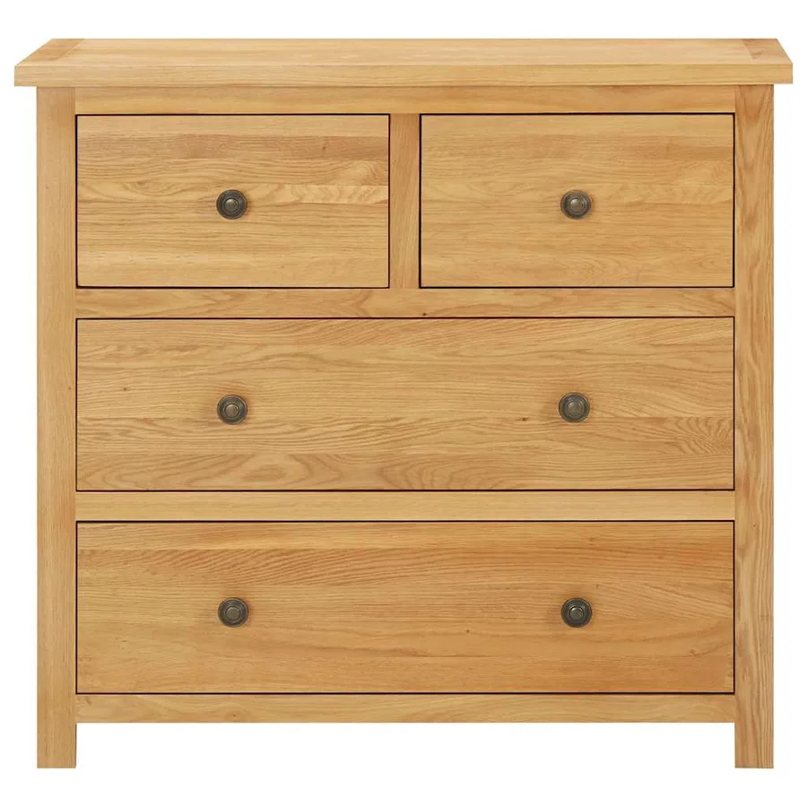 Commode 80x35x75 cm Bois de chêne massif - 3