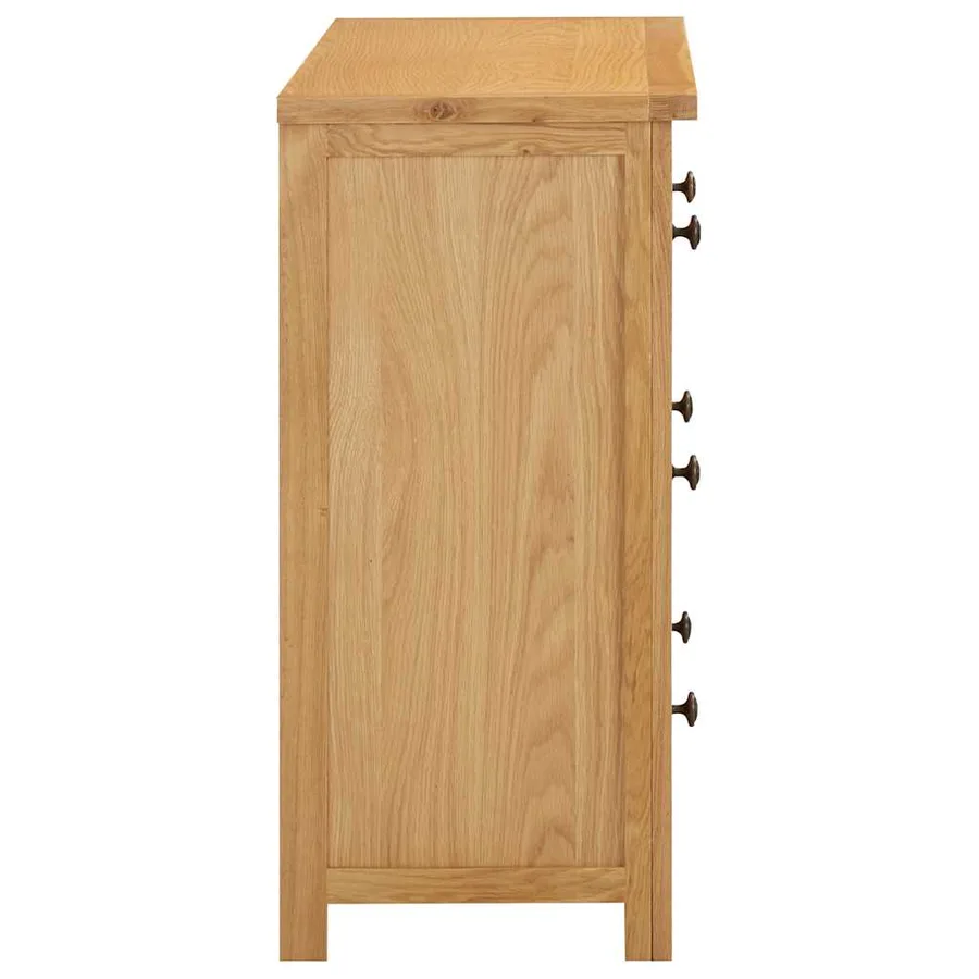 Commode 80x35x75 cm Bois de chêne massif - 4