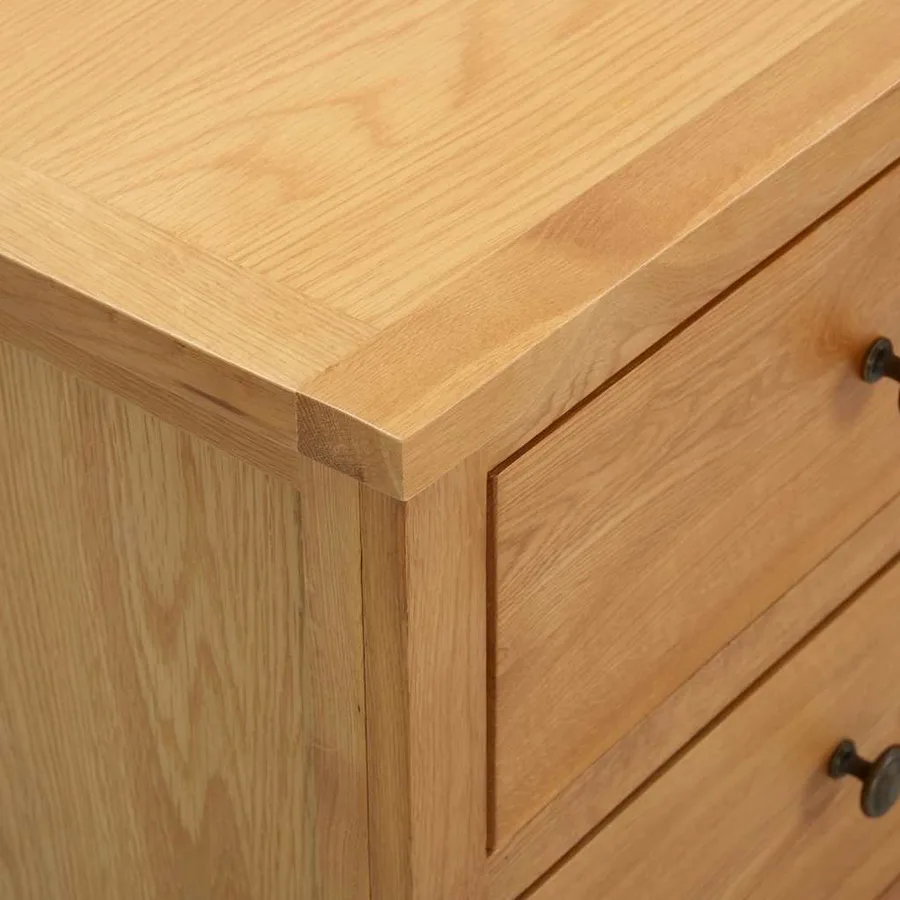 Commode 80x35x75 cm Bois de chêne massif - 5