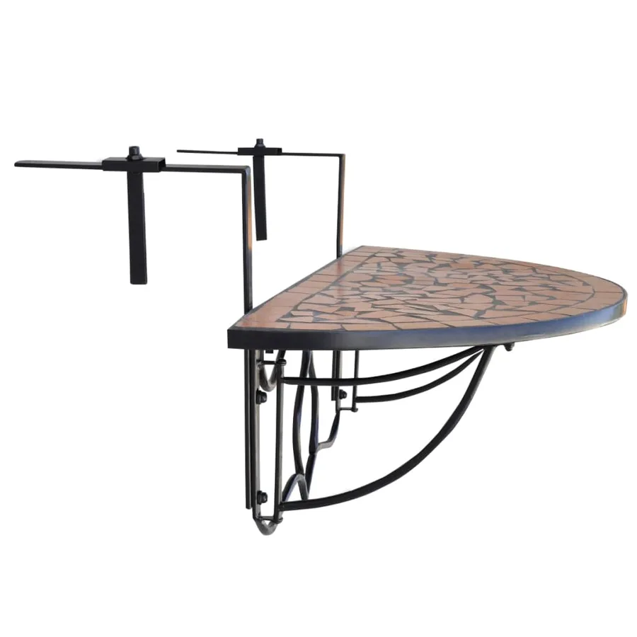 Table suspendue de balcon Terre cuite Mosaïque - 3