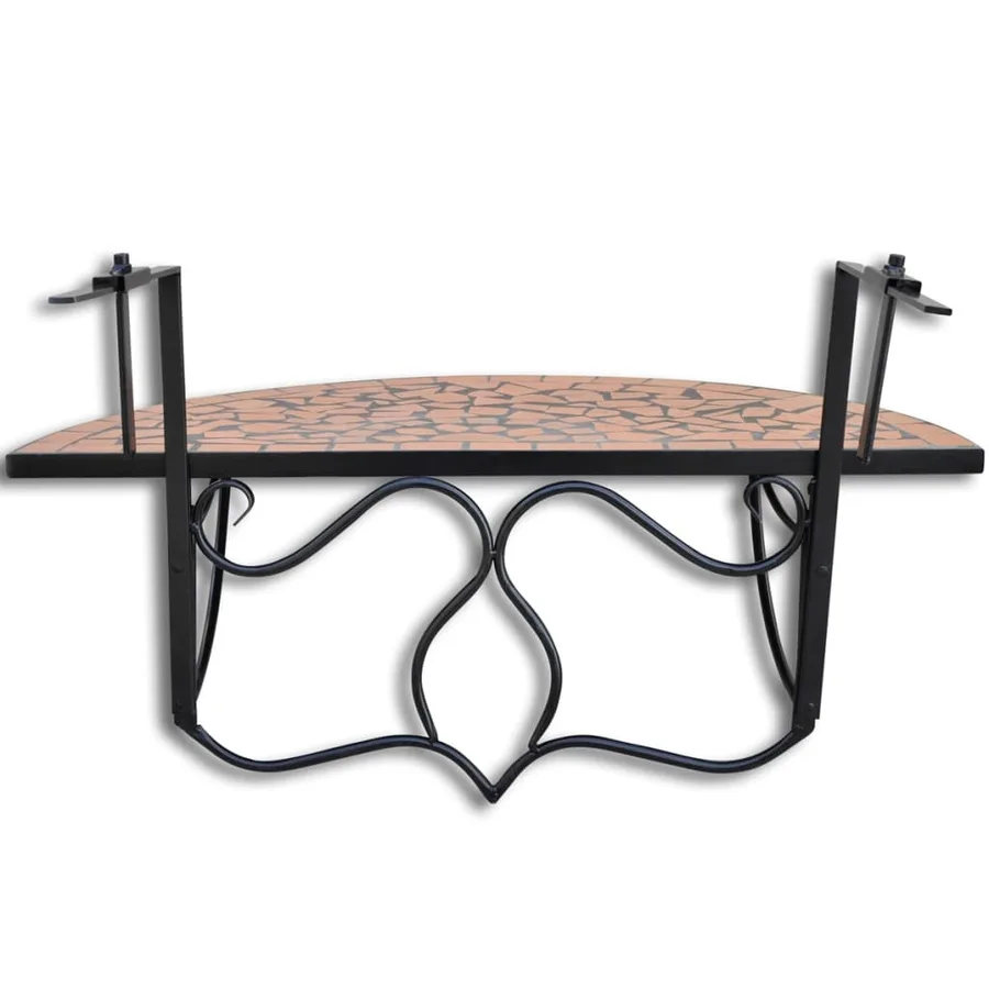 Table suspendue de balcon Terre cuite Mosaïque - 5