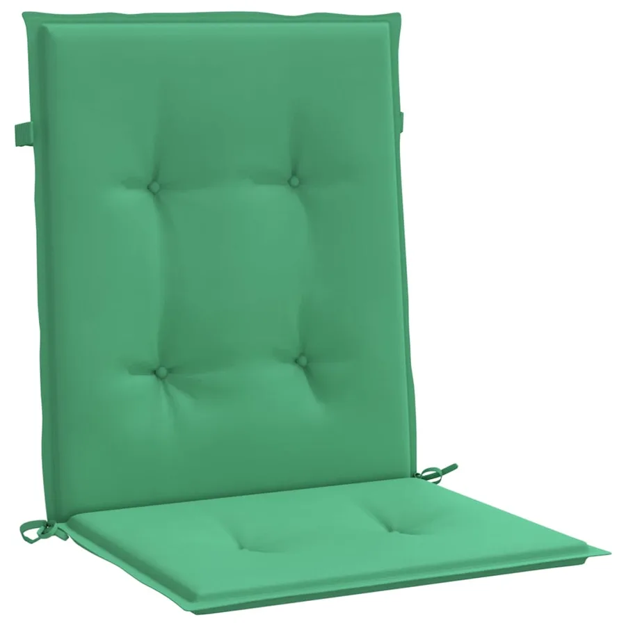 Coussins de chaise de jardin à dossier bas lot de 2 vert - 5