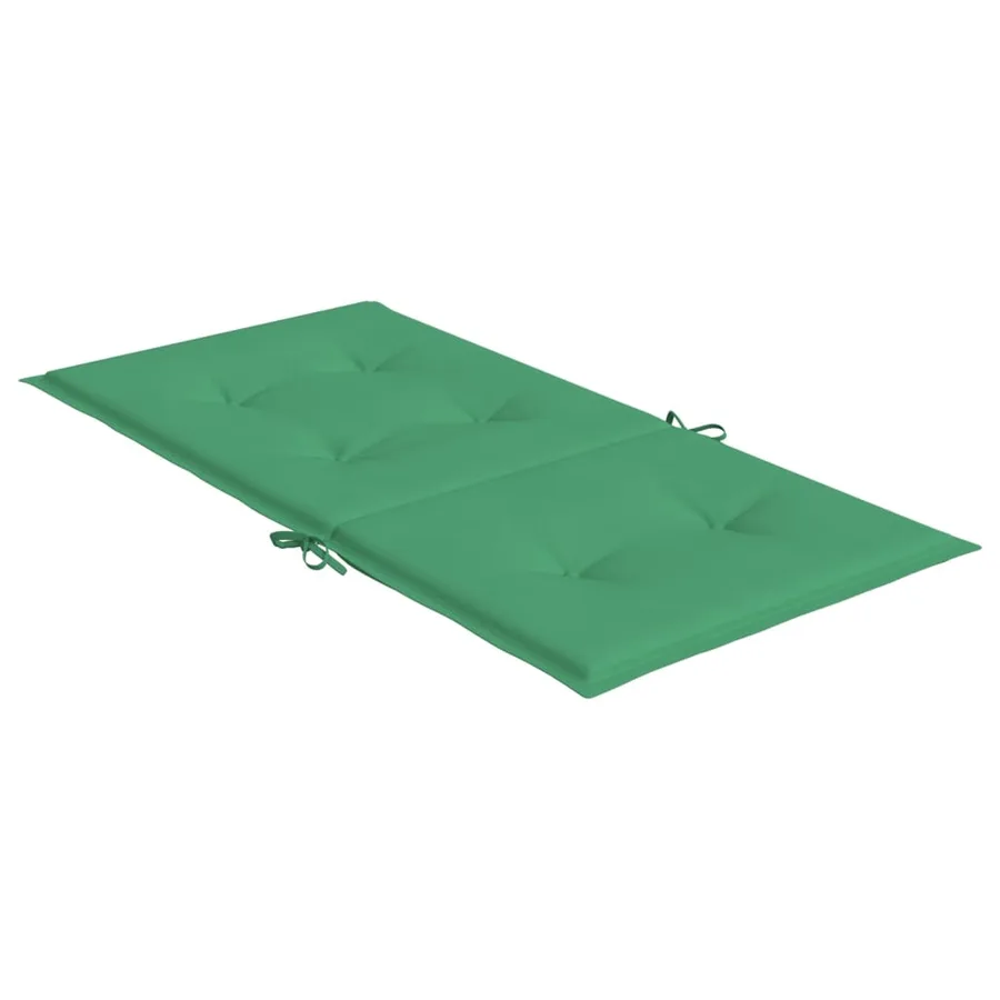 Coussins de chaise de jardin à dossier bas lot de 2 vert - 6