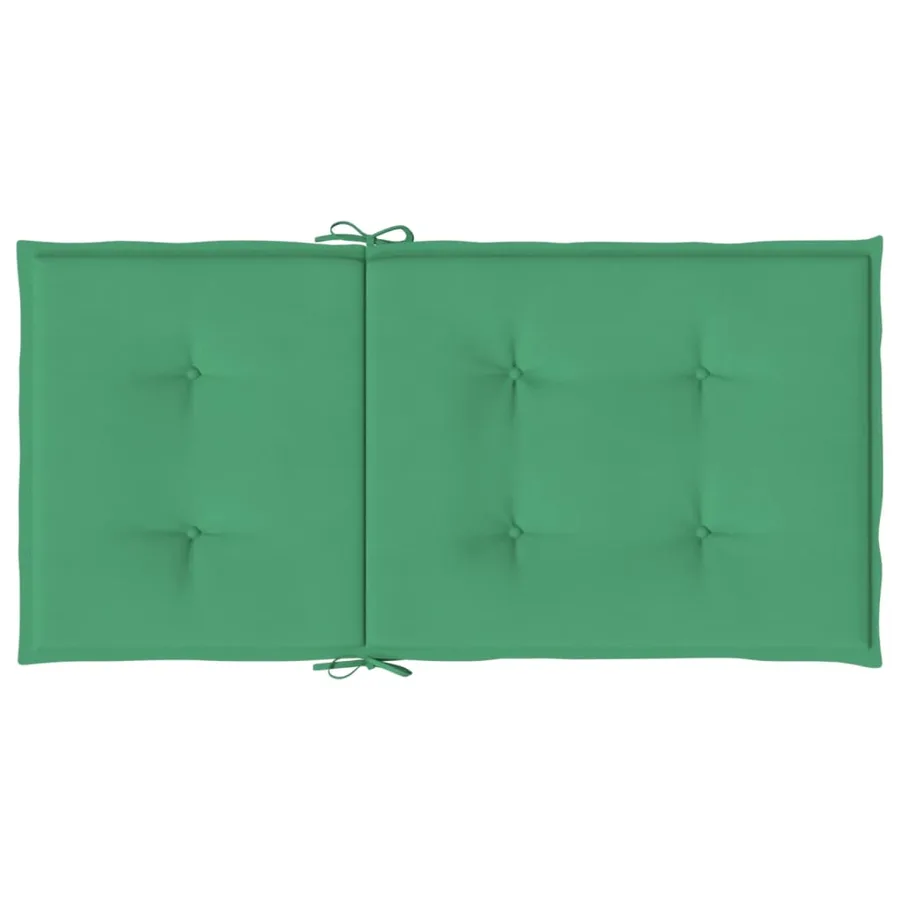 Coussins de chaise de jardin à dossier bas lot de 2 vert - 7