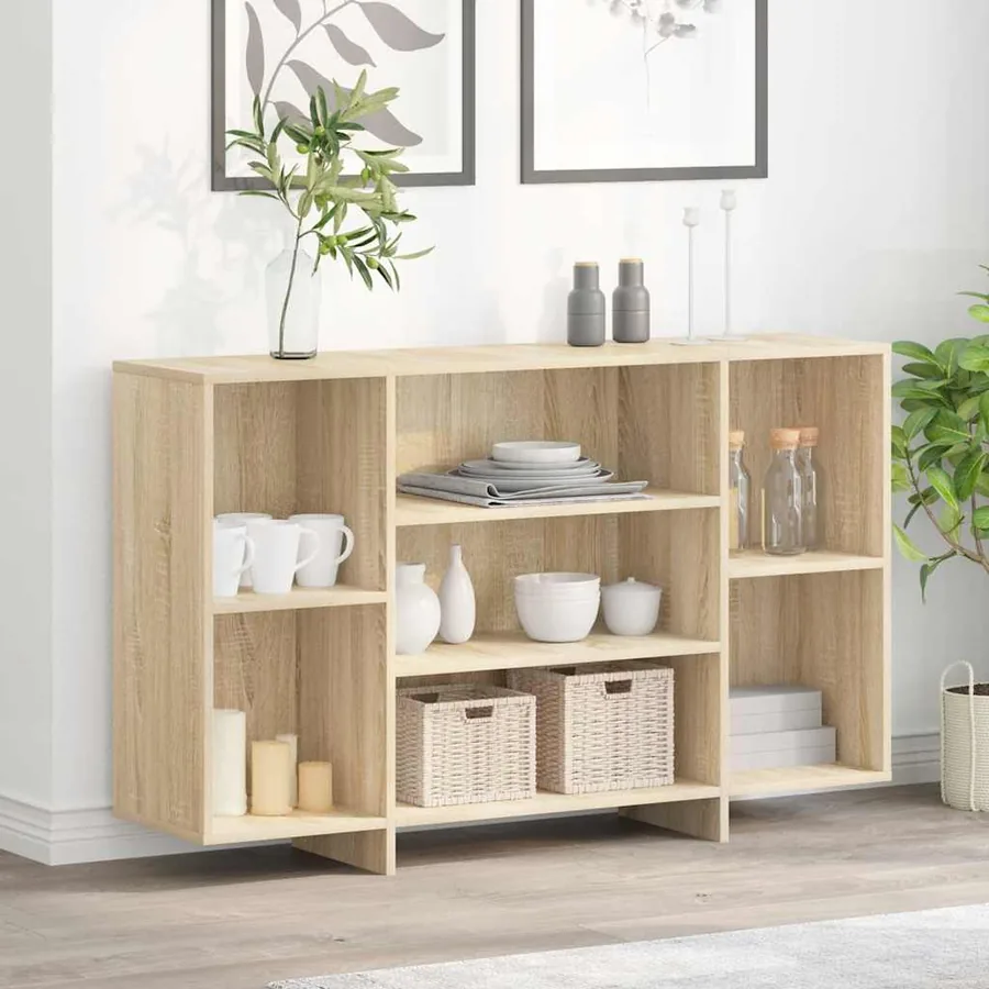 Buffet chêne sonoma 120x30x75 cm bois d'ingénierie