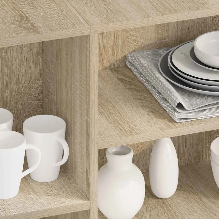 Buffet chêne sonoma 120x30x75 cm bois d'ingénierie - 3