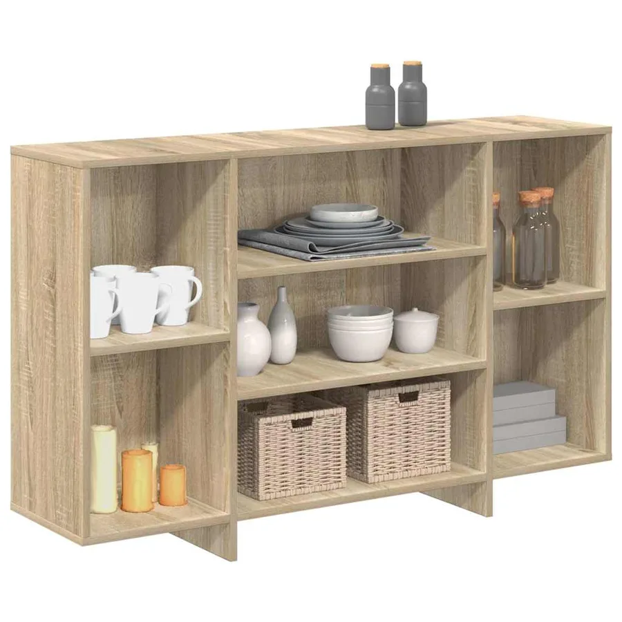 Buffet chêne sonoma 120x30x75 cm bois d'ingénierie - 4
