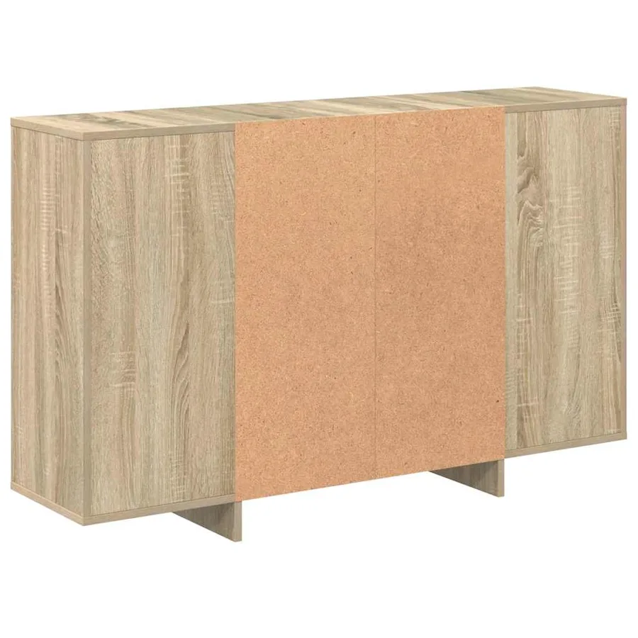 Buffet chêne sonoma 120x30x75 cm bois d'ingénierie - 7