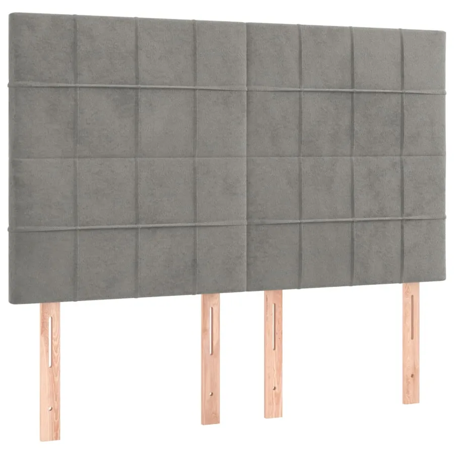Sommier à lattes de lit matelas et LED Gris clair 140x200 cm - 7
