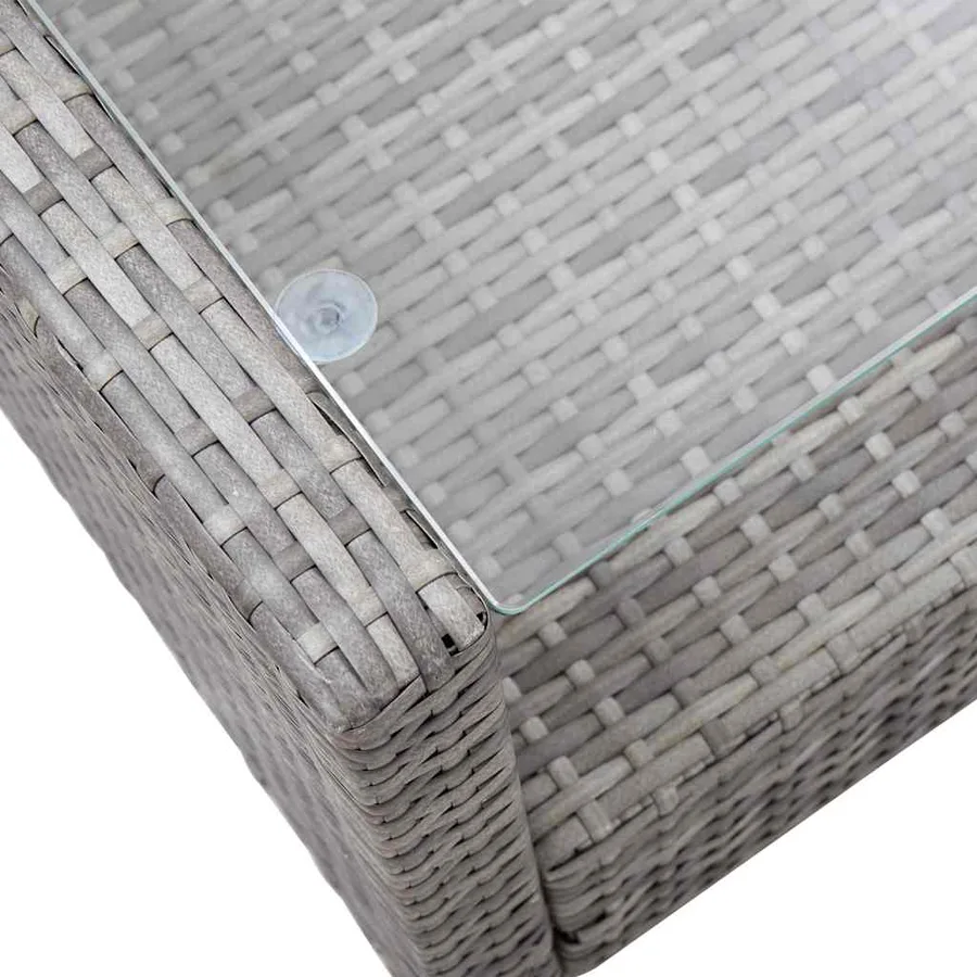 Salon de jardin 6 pcs avec coussins Résine tressée Gris foncé - 17