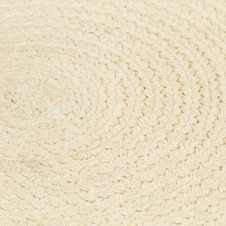 Napperons 6 pcs Naturel Plain 38 cm Rond Coton - 3