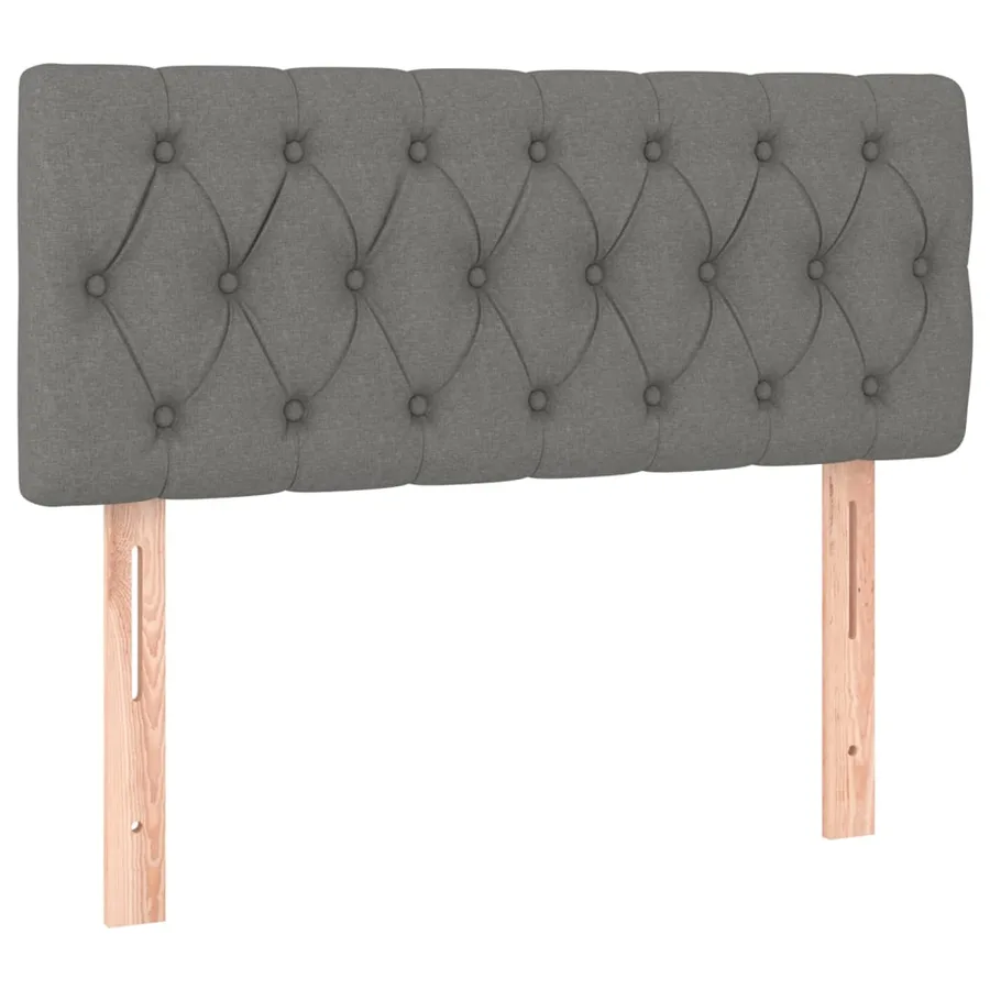 Sommier à lattes de lit avec matelas et LED Gris foncé 90x190cm - 7
