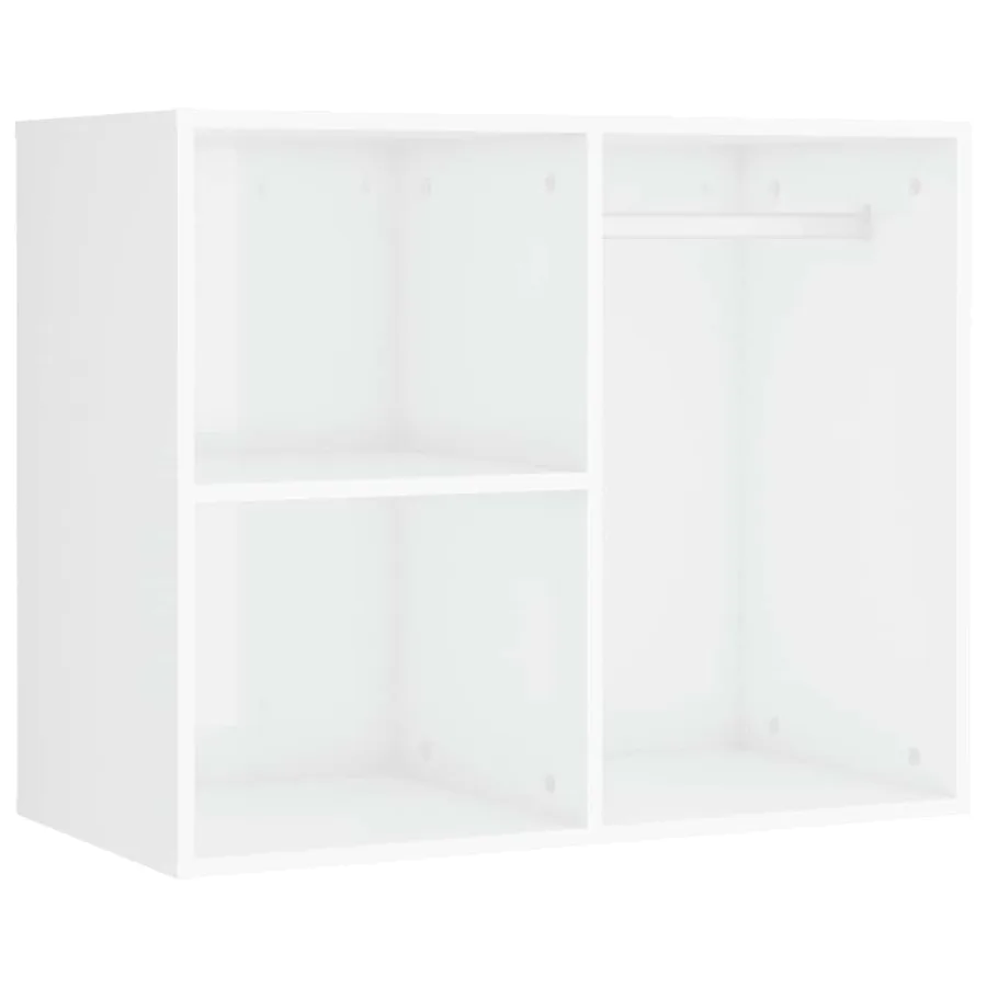 Ensemble de coiffeuse avec LED Blanc brillant Bois d'ingénierie - 10