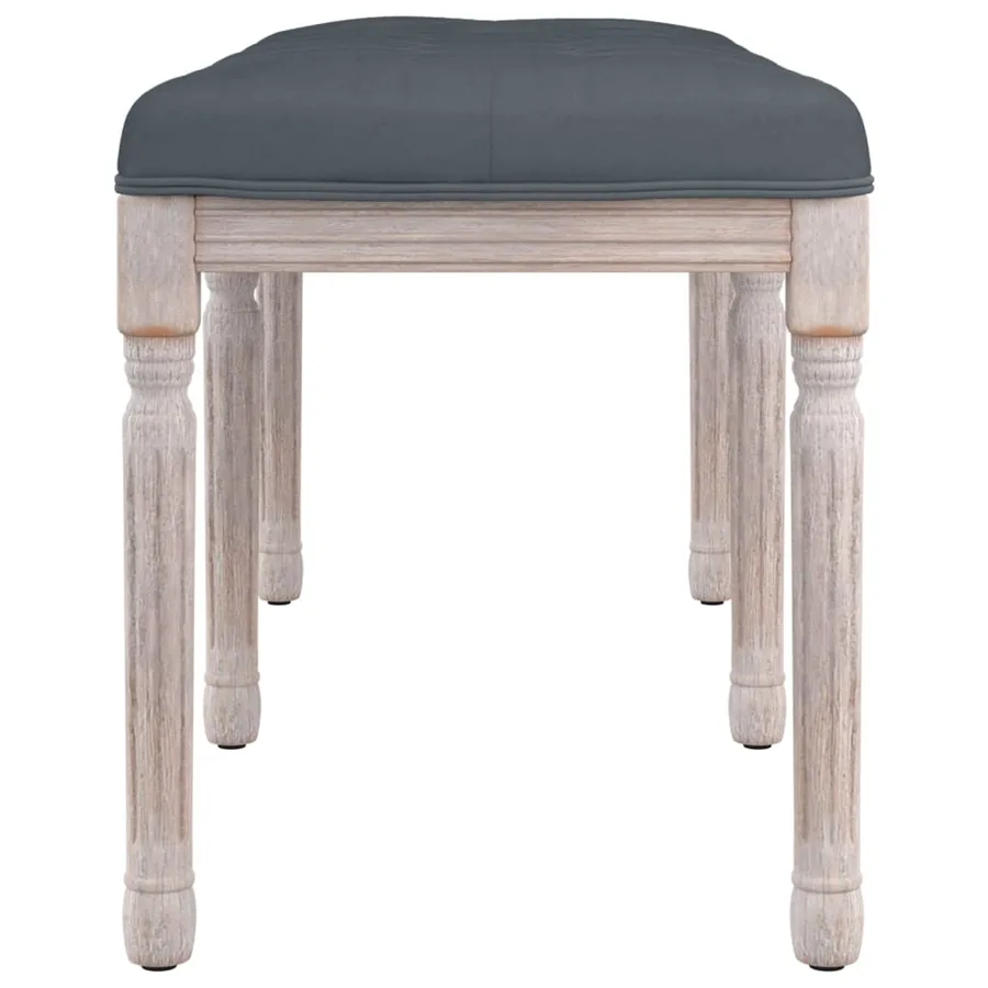 Banc Gris foncé 110x40x49 cm Velours - 4