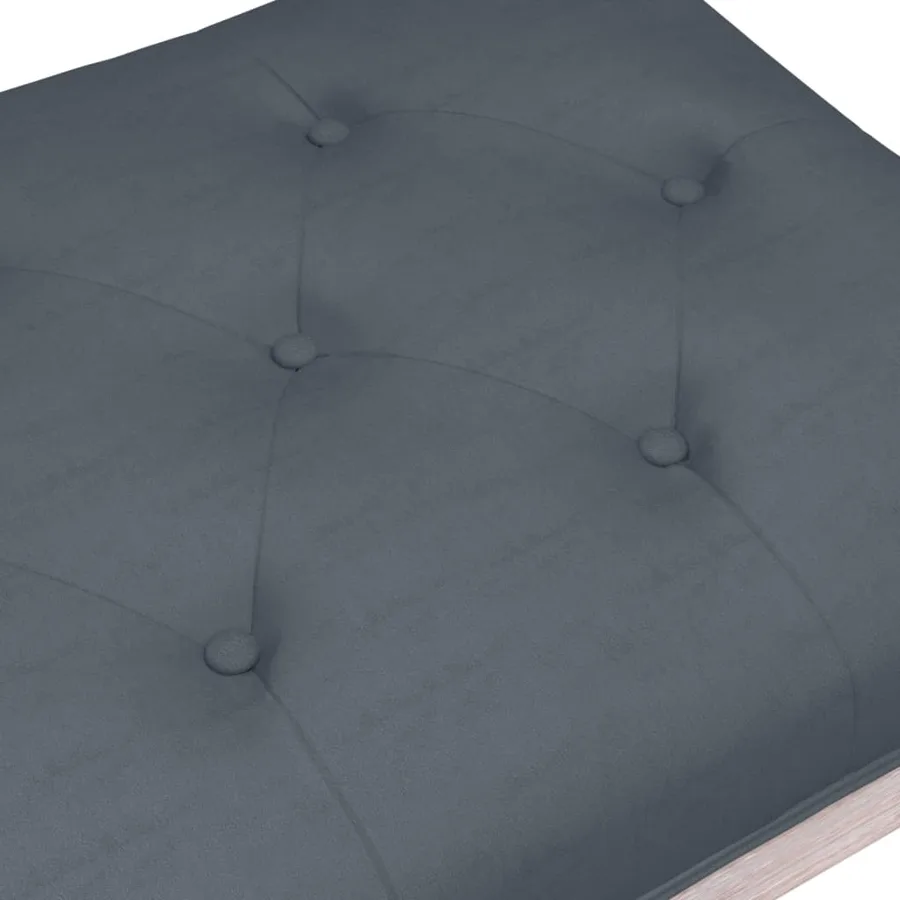 Banc Gris foncé 110x40x49 cm Velours - 5