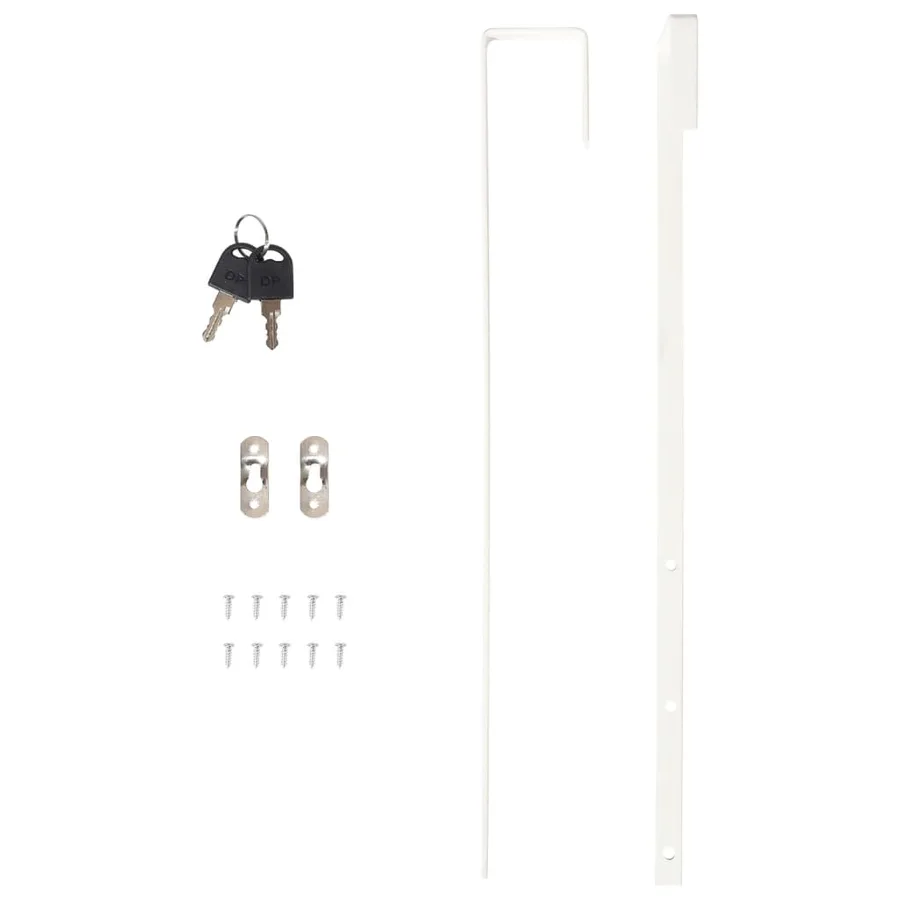 Armoire à bijoux avec miroir et éclairage LED mural blanc - 11