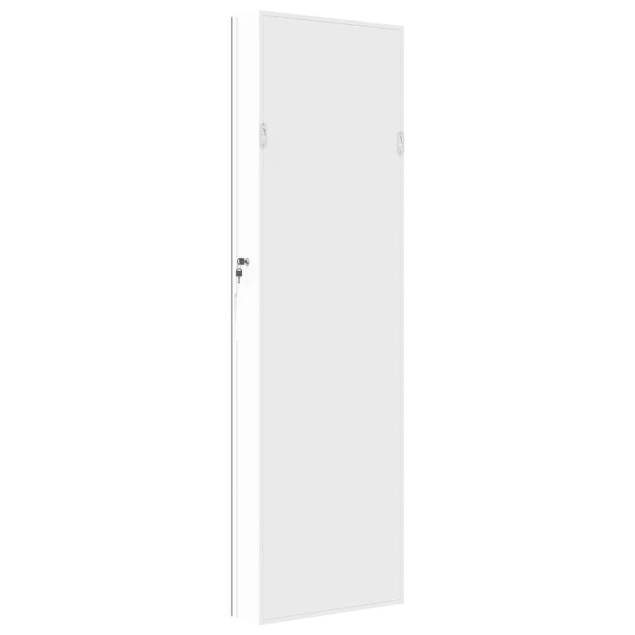 Armoire à bijoux avec miroir et éclairage LED mural blanc - 7