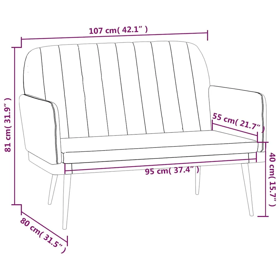 Banc Gris 107x80x81 cm Similicuir - 8