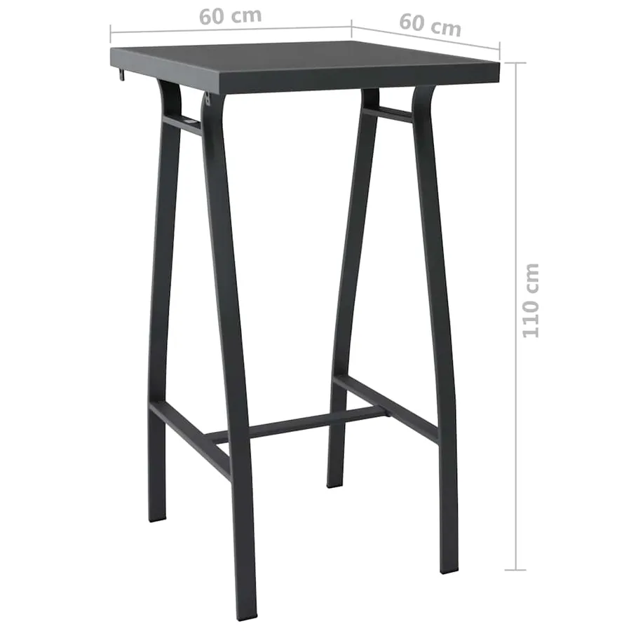 Ensemble de bar de jardin 5 pcs Noir - 4