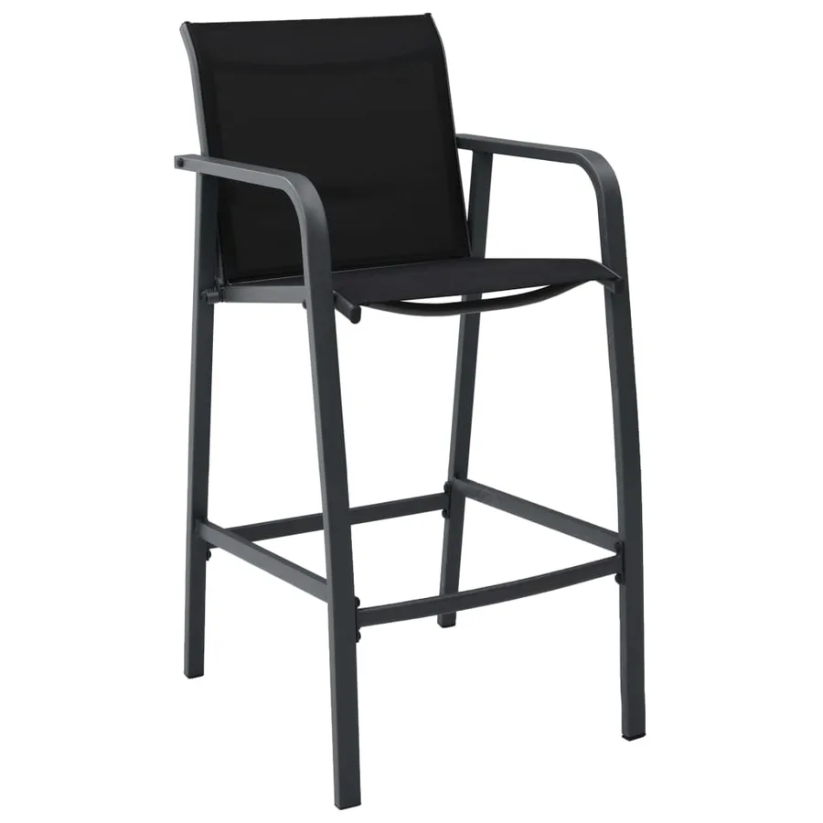 Ensemble de bar de jardin 5 pcs Noir - 2