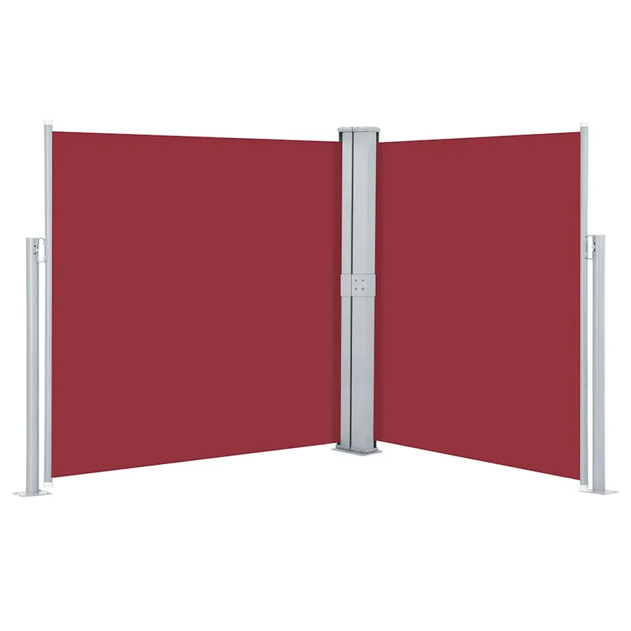 Auvent latéral rétractable Rouge 140 x 600 cm - 2