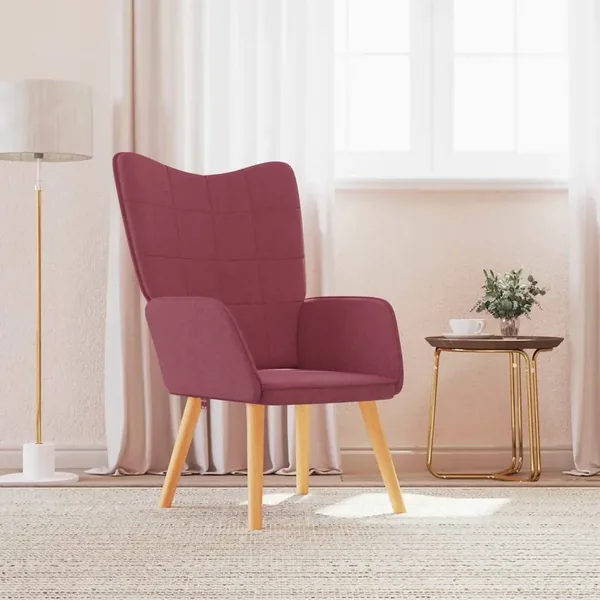 Chaise de relaxation Rouge bordeaux Tissu