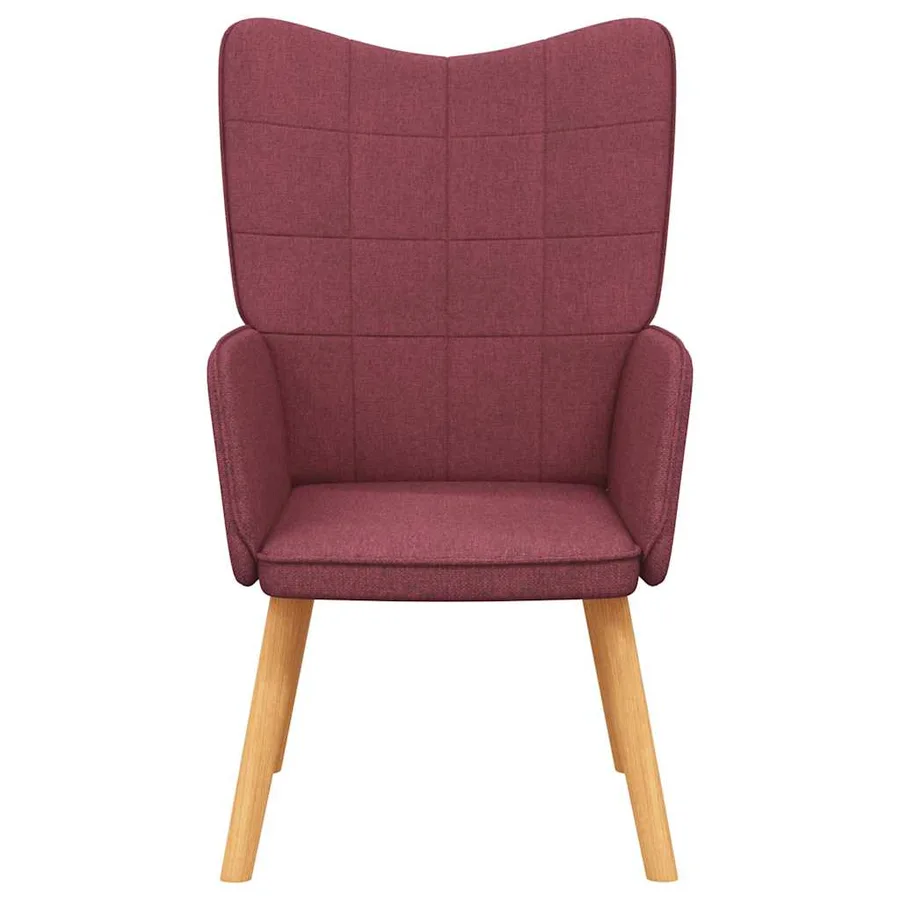 Chaise de relaxation Rouge bordeaux Tissu - 3