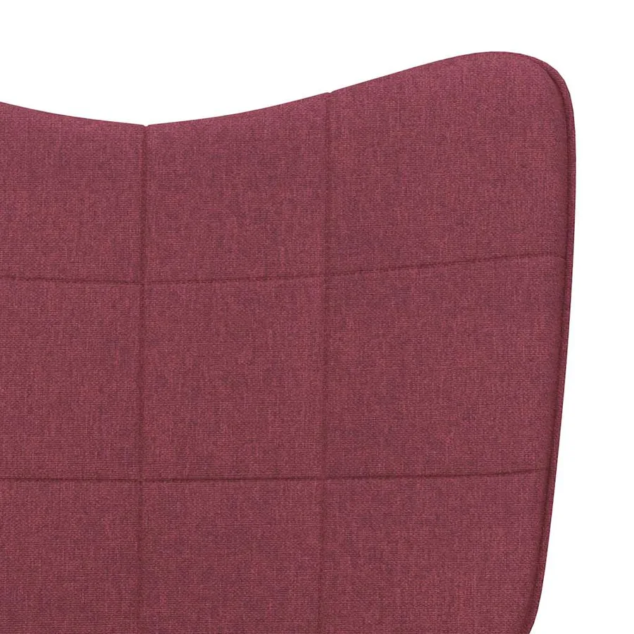 Chaise de relaxation Rouge bordeaux Tissu - 6