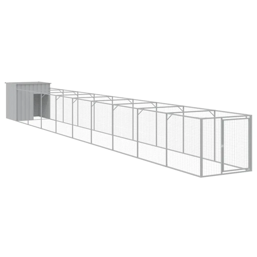 Niche pour chien avec cour gris clair 110x1017x110 cm - 2