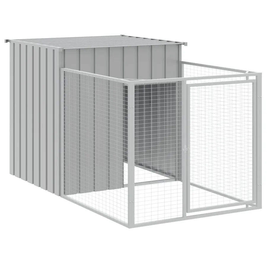 Niche pour chien avec cour gris clair 110x1017x110 cm - 6