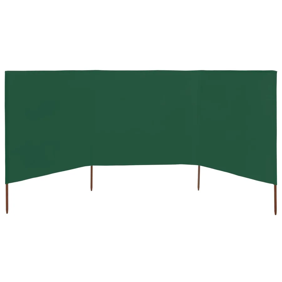 Paravent 3 panneaux Tissu 400 x 160 cm Vert - 3