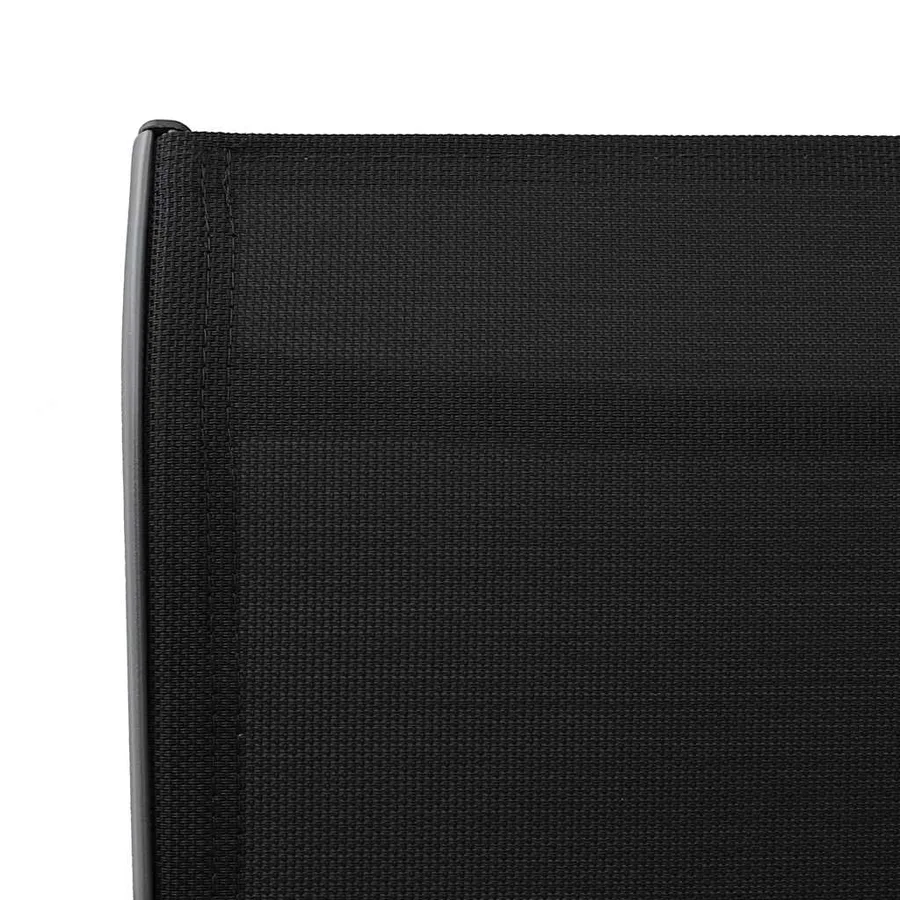 Chaises de bar de jardin lot de 4 Noir Textilène - 6