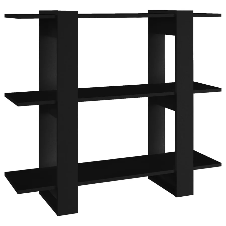 Bibliothèque/Séparateur de pièce Noir 100x30x123,5 cm - 2