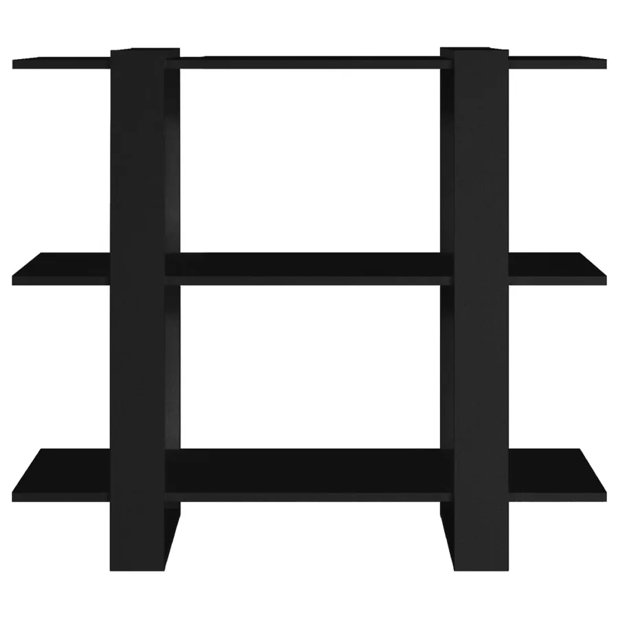 Bibliothèque/Séparateur de pièce Noir 100x30x123,5 cm - 3