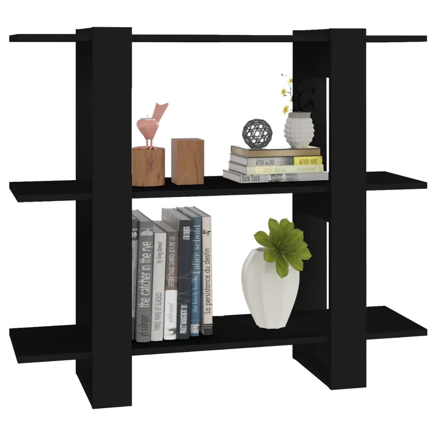 Bibliothèque/Séparateur de pièce Noir 100x30x123,5 cm - 5
