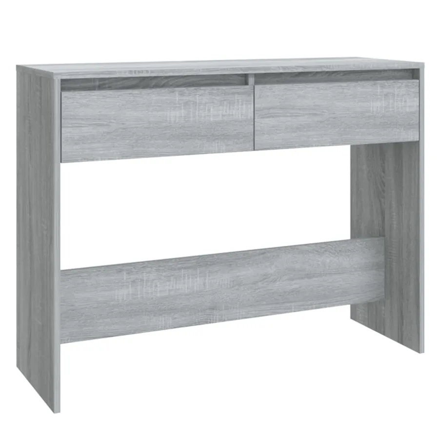 Table console sonoma gris 100x35x76,5 cm bois d'ingénierie - 2