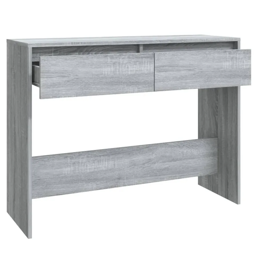 Table console sonoma gris 100x35x76,5 cm bois d'ingénierie - 6