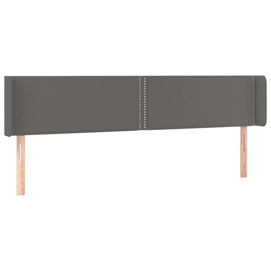 Tête de lit à LED Gris 203x16x78/88 cm Similicuir - 3