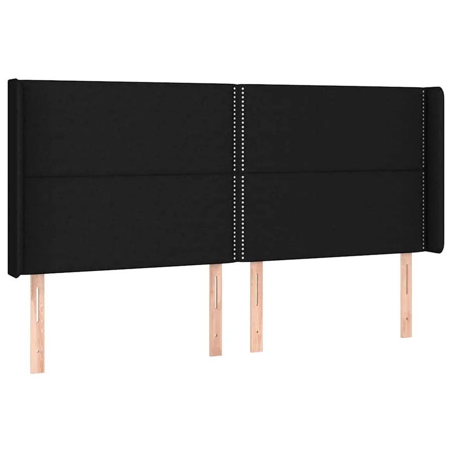 Sommier à lattes de lit matelas LED Noir 160x200 cm Tissu - 7